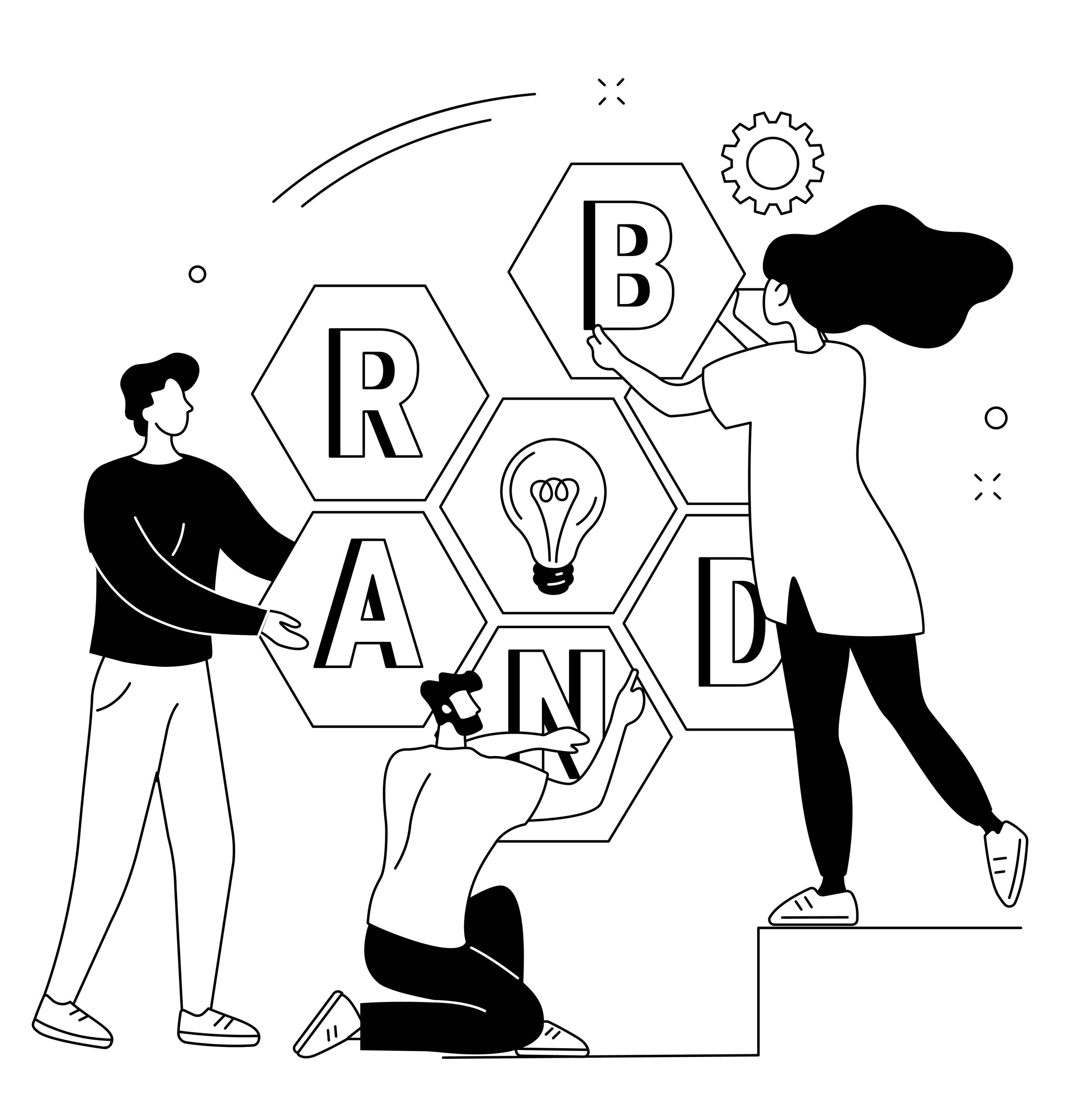 Branded workshop abstract concept vector illustration.